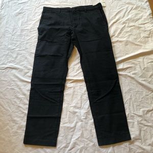 Plaid Navy Gray Chino Men Pant Sz 38x32 Cotton